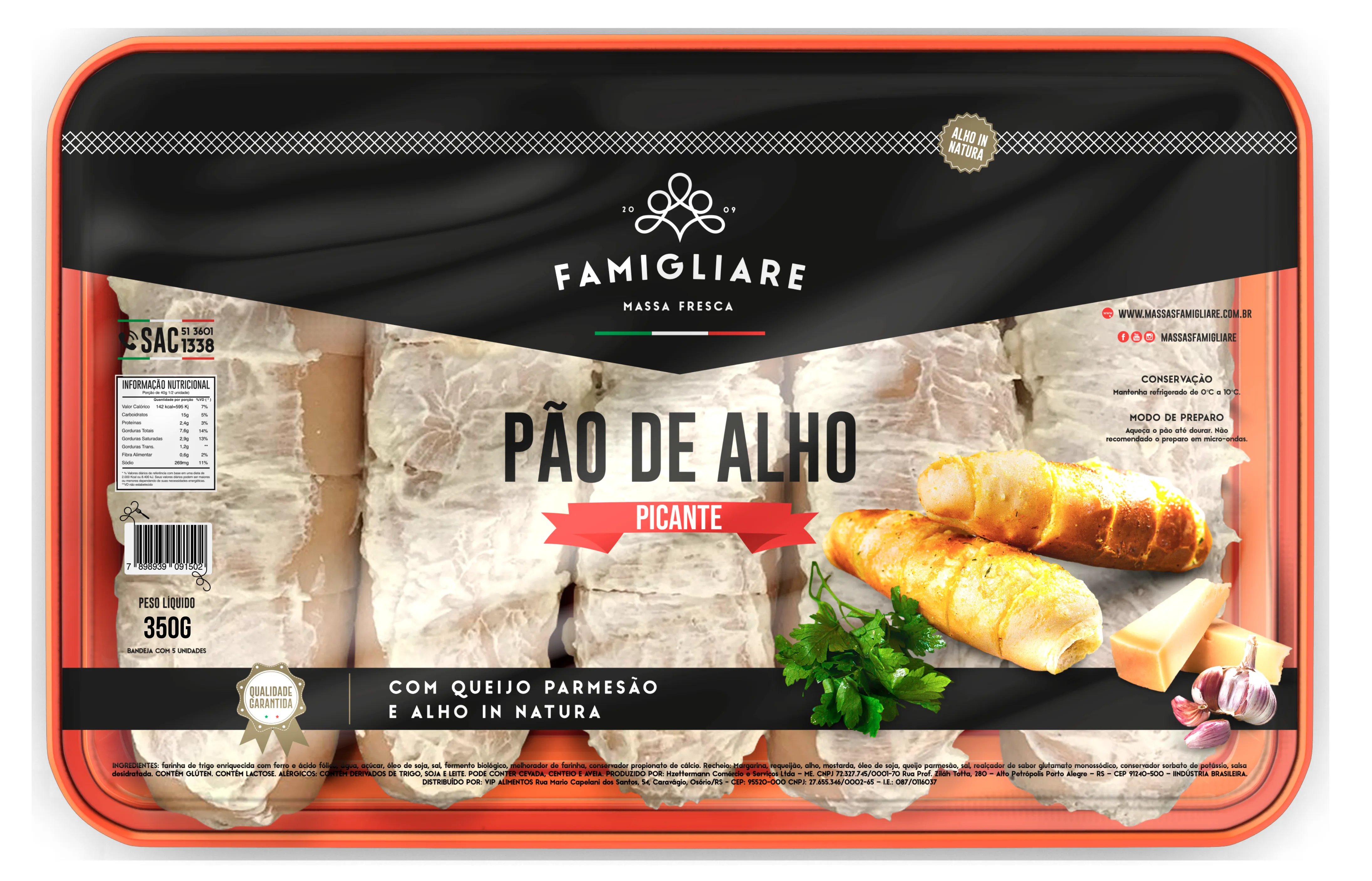 Pão de Alho Picante 350g